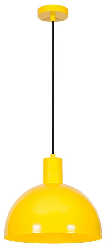 Candeeiro de Teto Sivani – Amarelo – 30 cm de Diâmetro, 117 cm de Altu