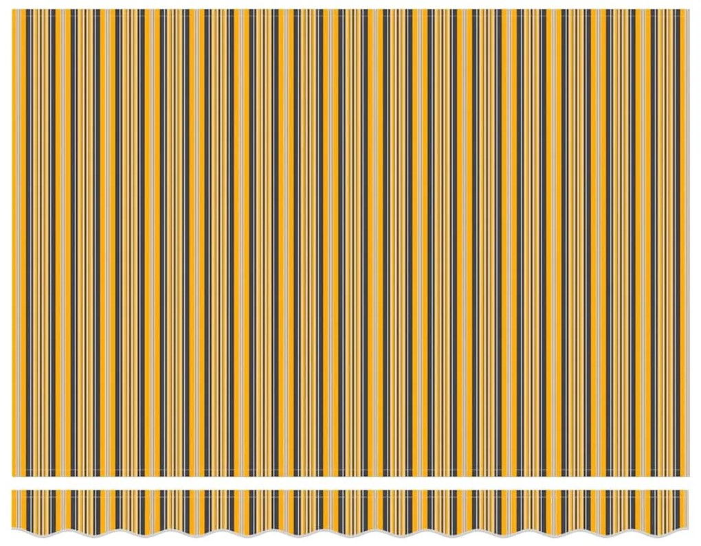 Toldo Retrátil Manual Listrado Multicolorido 350x250 cm