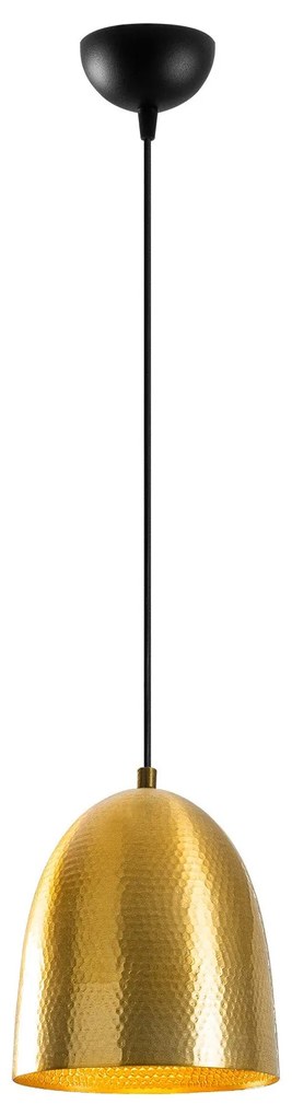 Candeeiro Suspenso Tattoo – Dourado e Preto – 20 x 20 cm