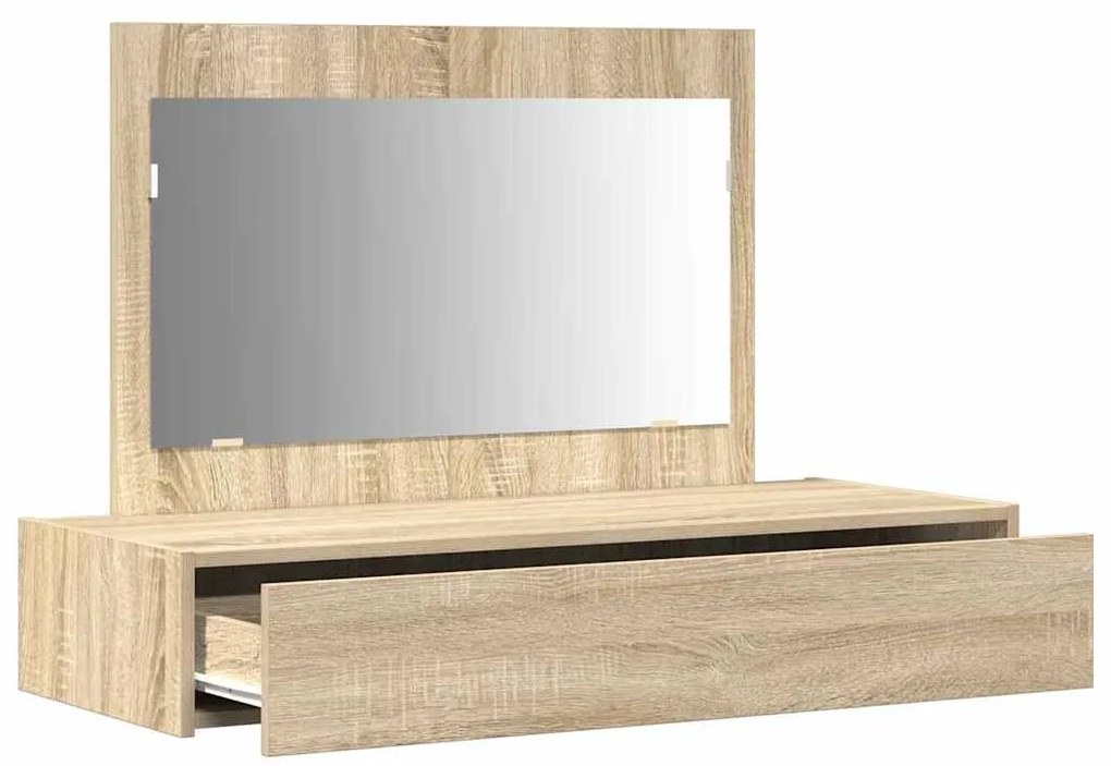 Mesa de Maquiagem Suspensa Carvalho Sonoma 100x40x70 cm