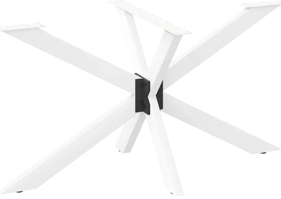 Pé de mesa de jantar em formato de aranha, branco, 150x78x(72-73) cm,