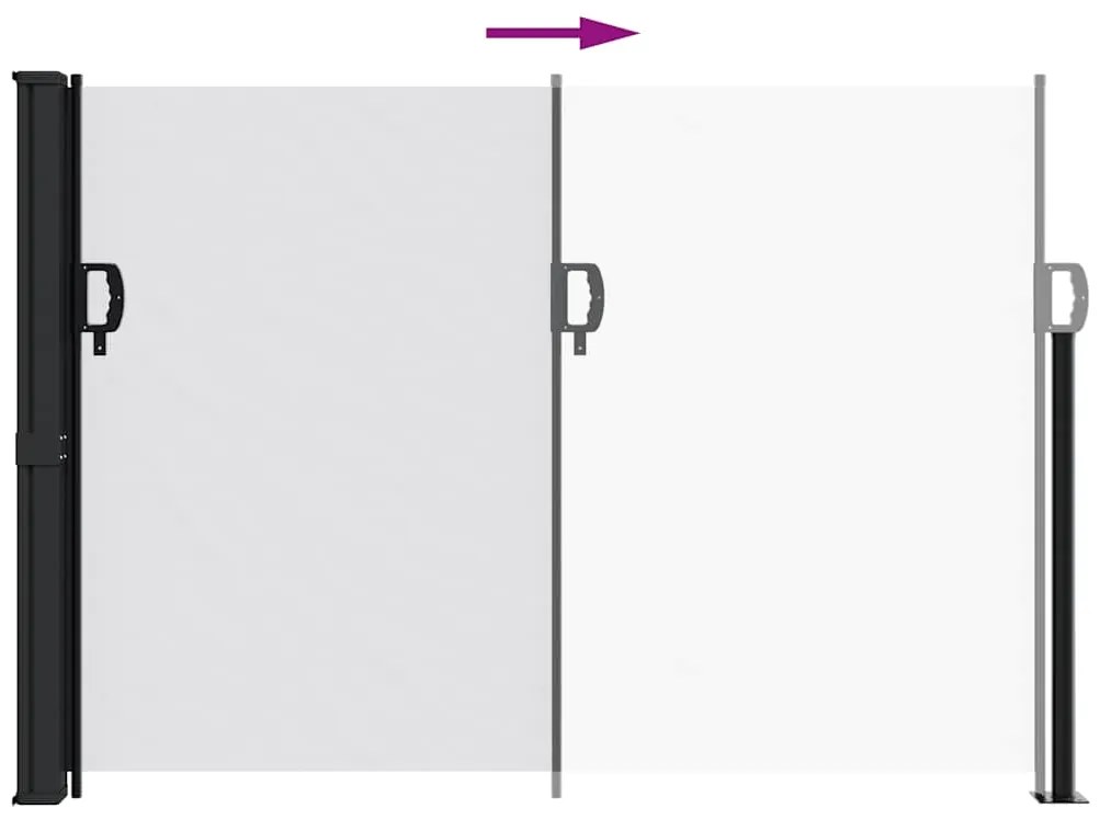 Toldo lateral retrátil 140x300 cm branco