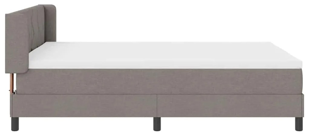 Cama Box com Colchão em Taupe - 160 x 200 cm em Tecido