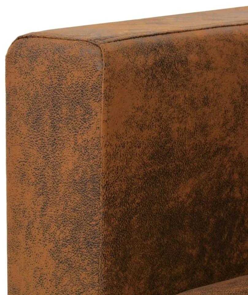 Sofá de 2 lugares 137x73x82 cm camurça artificial