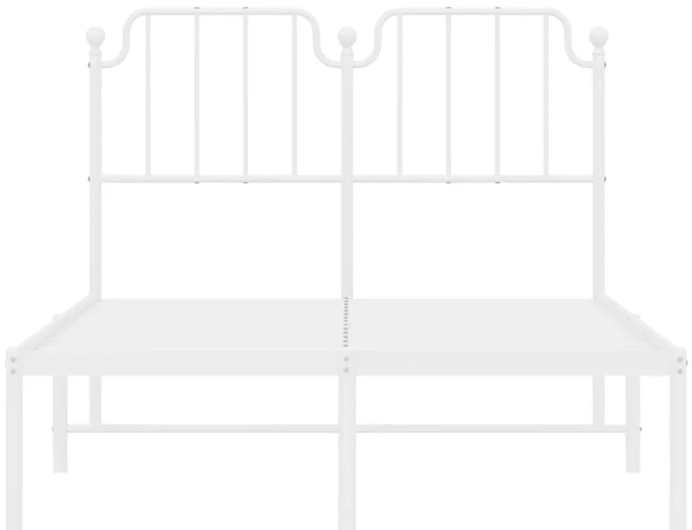 Estrutura de cama com cabeceira 120x200 cm metal branco