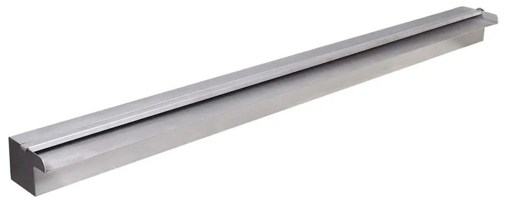 vidaXL Fonte para piscina retangular com LEDs 120 cm aço inoxidável