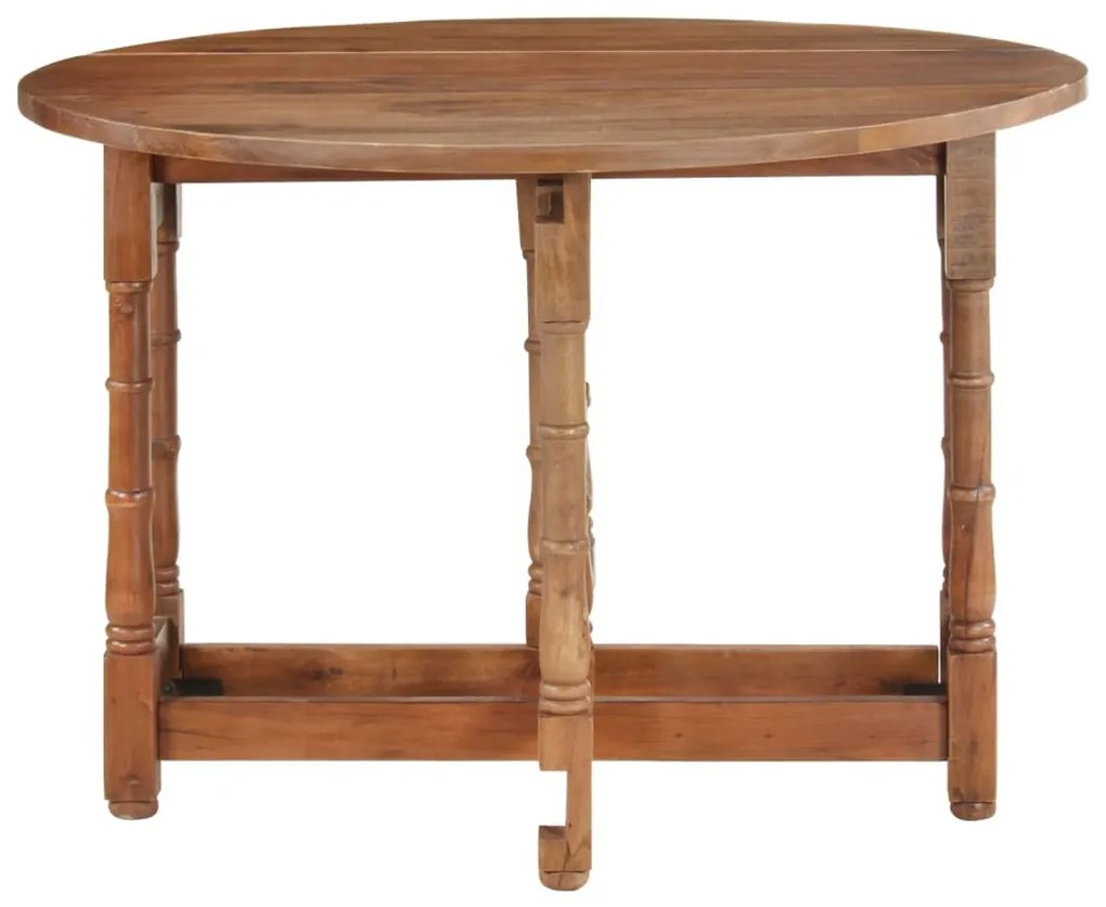 Mesa de jantar redonda 110x76 cm madeira de mangueira maciça