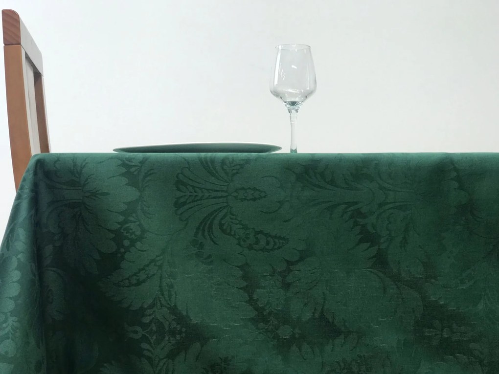 Toalha de mesa Algodão Verde Flor 100x150