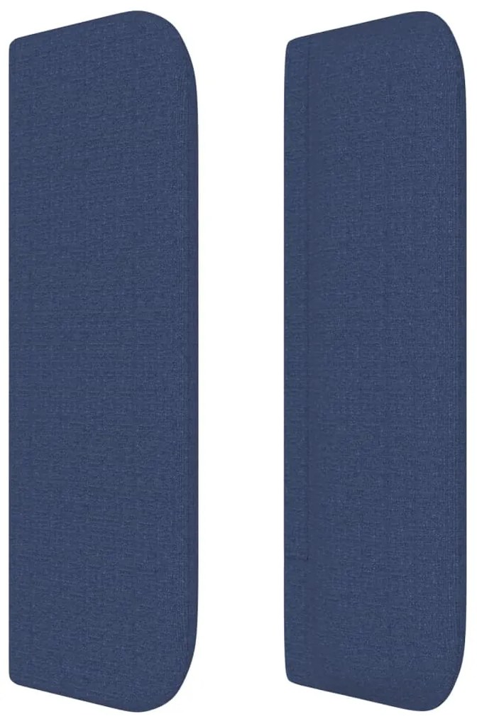 Cabeceira de cama c/ abas tecido 183x16x78/88 cm azul