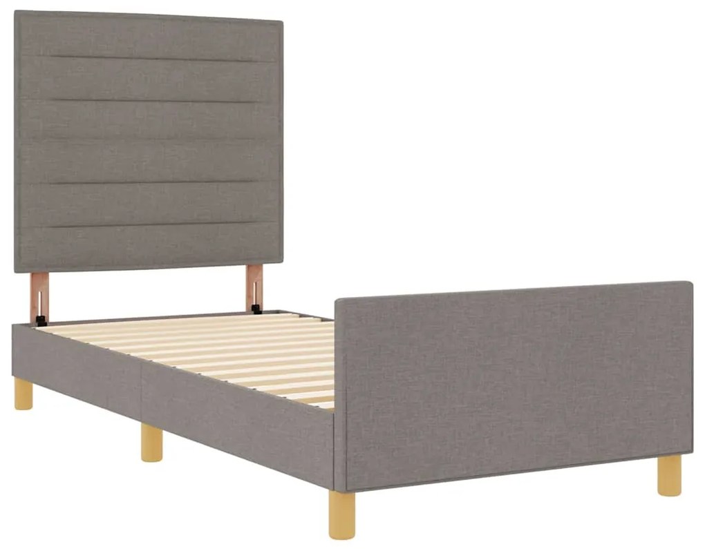 estruturas de cama vidaXL taupe 100x200 cm em tecido