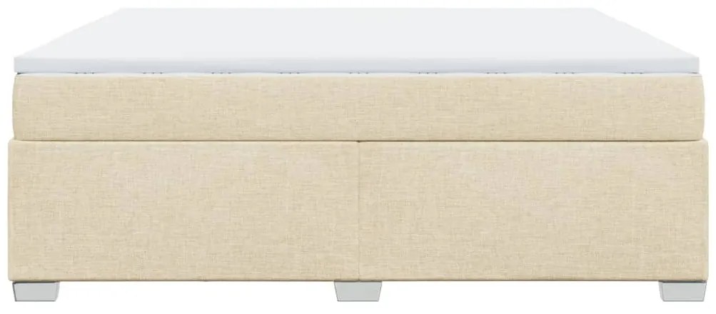 Cama com molas/colchão 180x200 cm tecido cor creme
