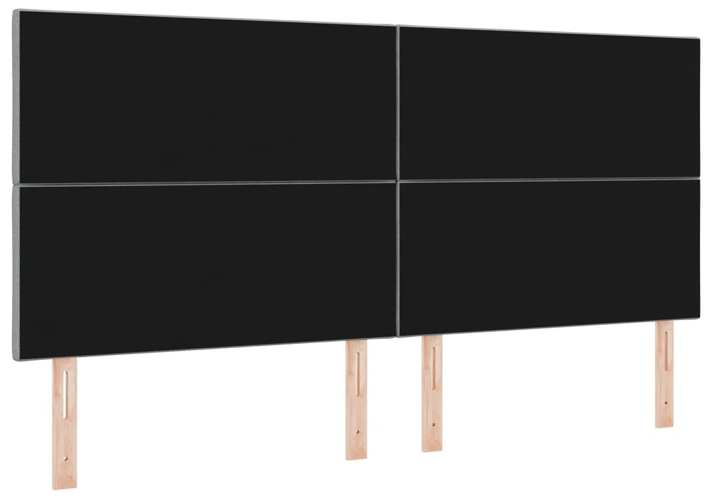 Cabeceira Design de Blocos de Diamante Cinza Claro 200 cm Tecido