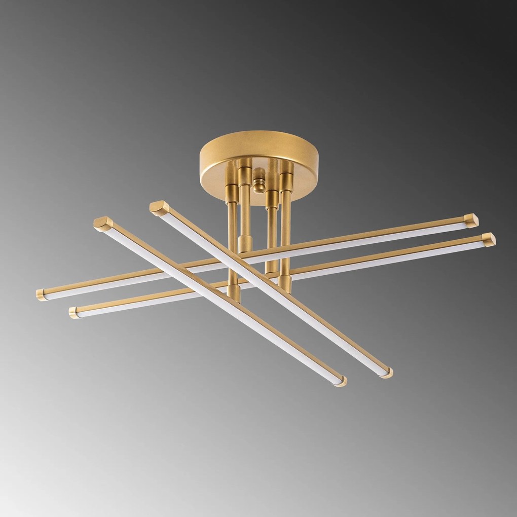 Candeeiro de Teto Exhaust – Dourado – 61 cm x 22 cm x 61 cm