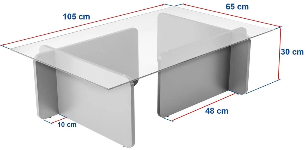Mesa de Centro Flavio – Travertino – 105x30x65 cm