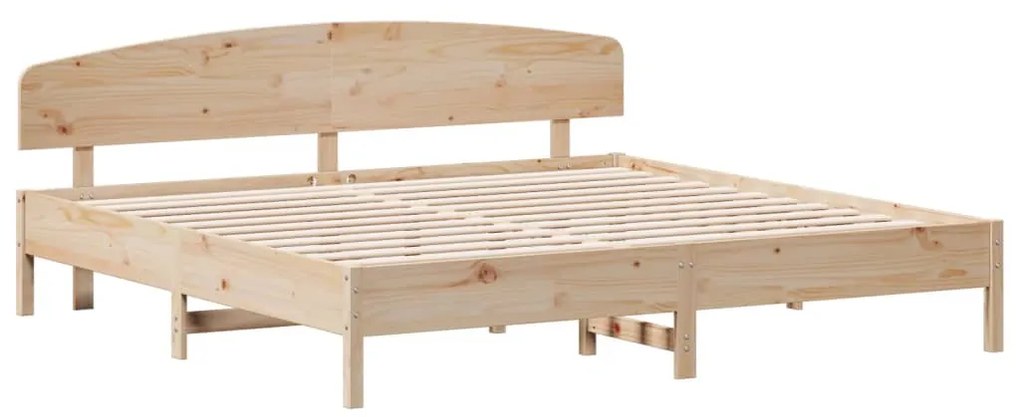 Cama sem colchão 200x200 cm madeira de pinho maciça