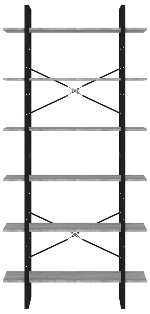 Móvel alto 100x30x210 cm derivados de madeira cinzento sonoma