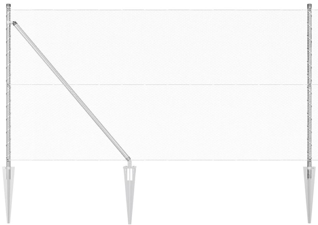 Conjunto de Cercamento Conjunto de 2 Aço galvanizado 25 m Durável