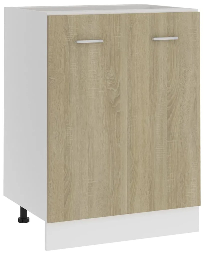 801191 vidaXL Móvel inferior 60x46x81,5 cm derivados madeira carvalho sonoma