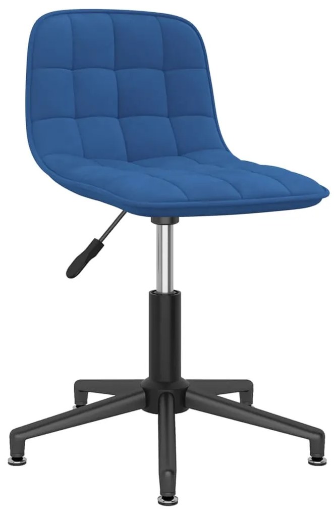 vidaXL Cadeira de escritório giratória veludo azul