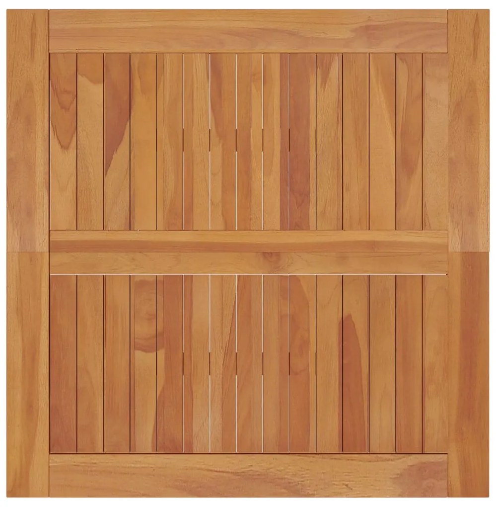 Mesa de jantar p/ jardim 85x85x75 cm madeira de teca maciça