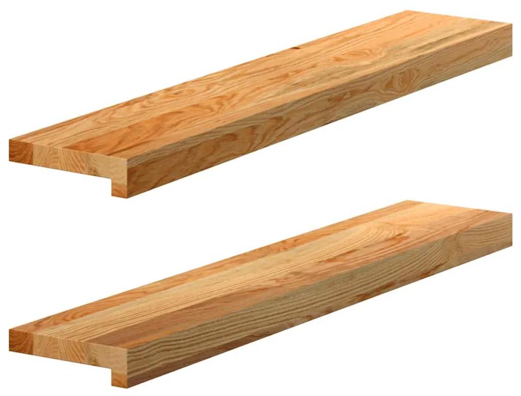 vidaXL Soleiras da janela 2 pcs 80x15x2 cm carvalho castanho-claro