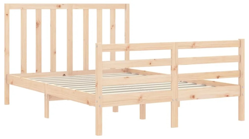 Cama sem colchão 140x200 cm madeira de pinho maciça