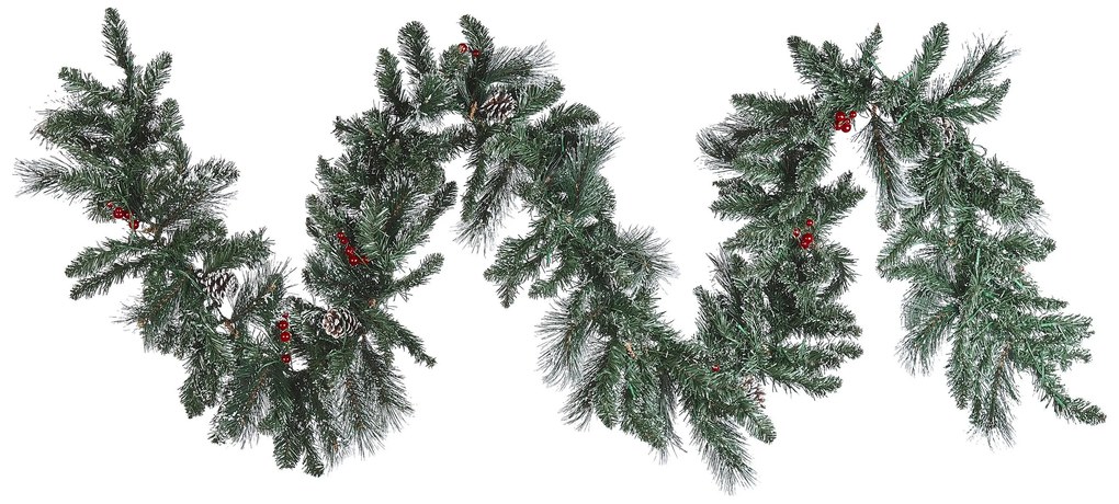 Guirlanda de natal com iluminação 270 cm verde WAPTA Beliani