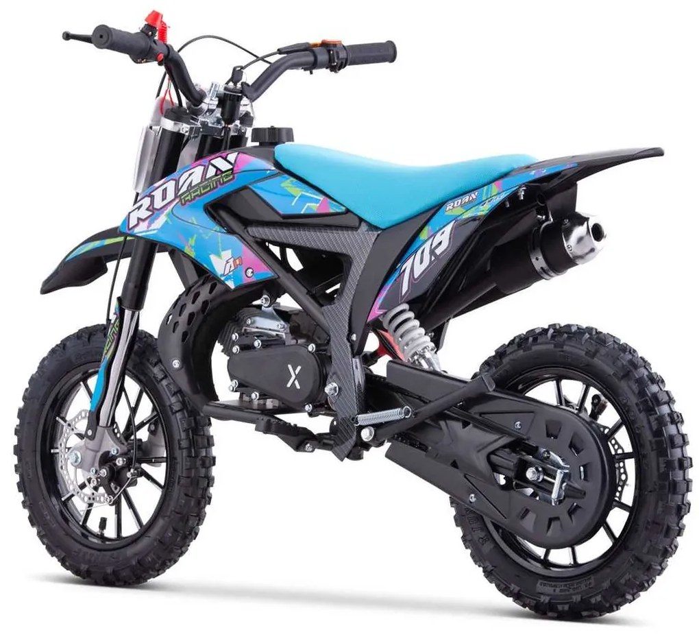 MINI MOTO PARA CRIANÇAS MiniCross Roan 709 gasolina 49cc 4.5CV 2024 AZUL