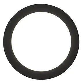 Plafon circular preto 22,5cm regulável-3-etapas LED IP44 - STEVE Moderno