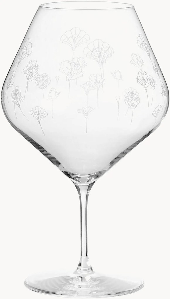 Copos de vinho tinto Flower, conjunto de 2