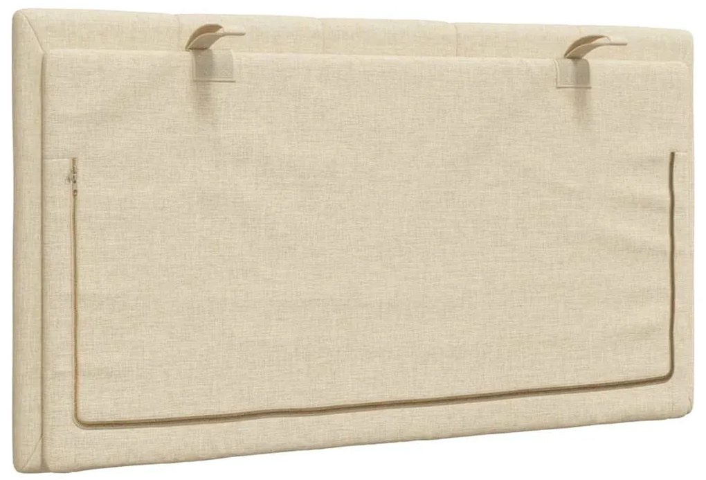 Almofadão de cabeceira 80 cm tecido creme