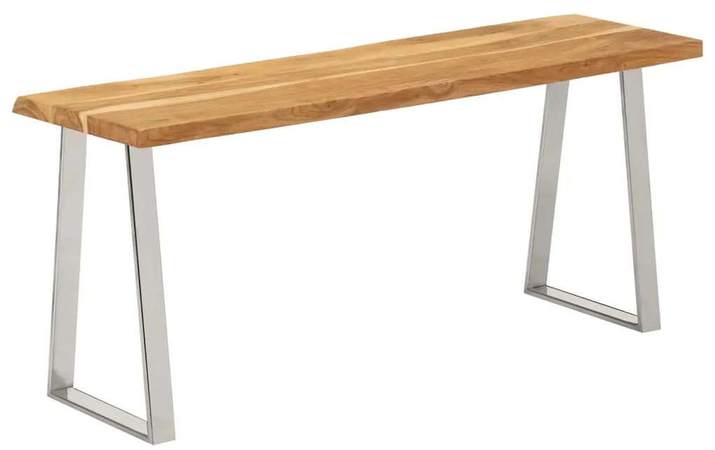 Banco com bordas vivas 105 cm madeira de acácia maciça