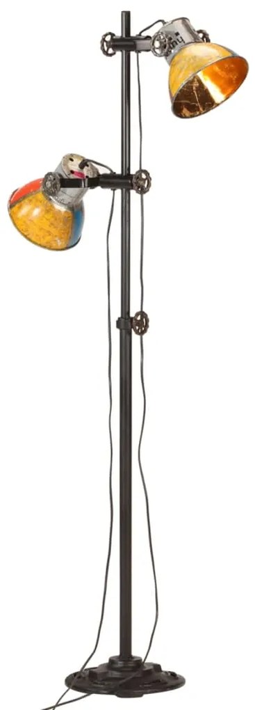 Candeeiro de pé com 2 abajures E27 multicor