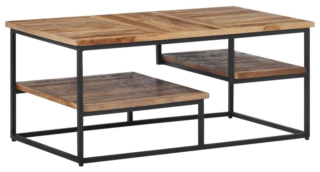 vidaXL Mesa de centro 90x50x39 cm teca recuperada maciça