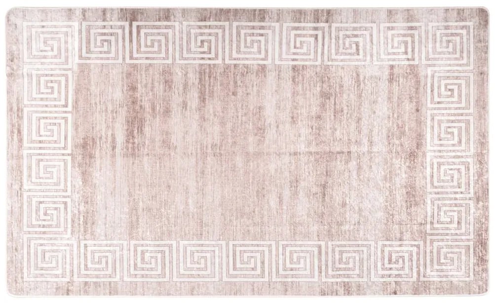 vidaXL Tapete lavável antiderrapante 120x170 cm bege