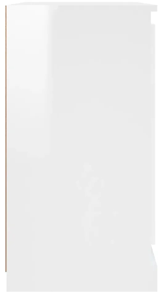 Aparadores 2 pcs derivados de madeira branco brilhante