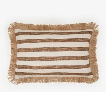 Coussin Retangular 30x50 Cm Em Algodão Paraíba Branco - Castanho Camel - Sklum