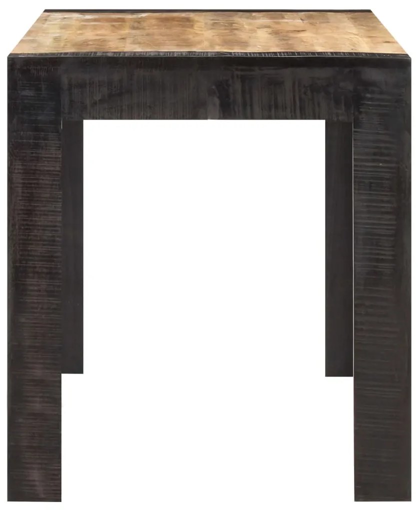 Mesa de jantar 140x70x76 cm madeira de mangueira áspera maciça