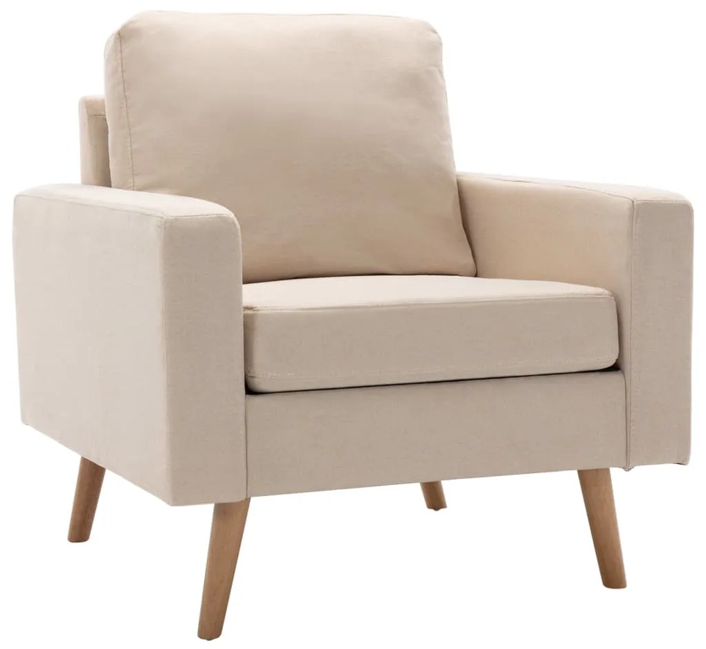 2 pcs conjunto de sofás tecido cor creme