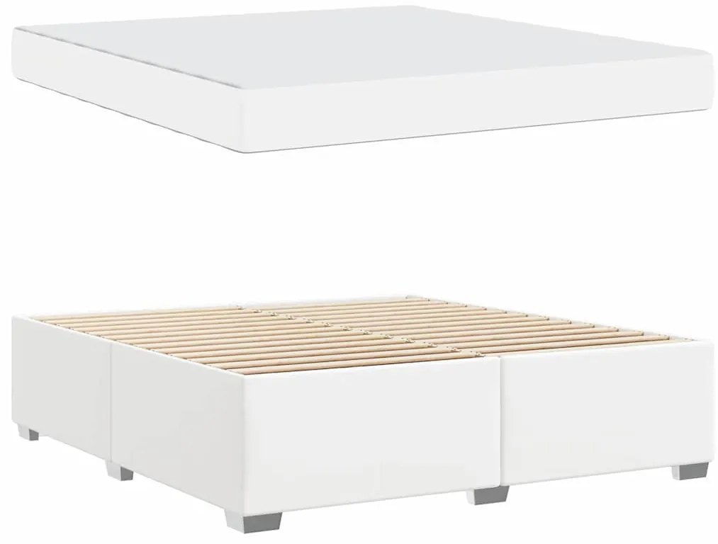 Estrutura da Cama Outros Branco 180 x 200 cm Couro sintético
