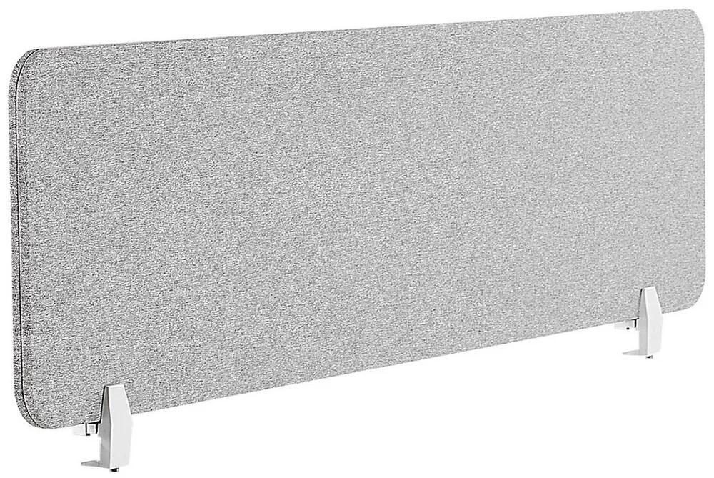 Painel divisor de secretária cinzento claro 160 x 40 cm WALLY Beliani