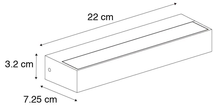 Candeeiro de Parede Moderno Castanho Ferrugem 22cm incl. LED IP65 - Hannah