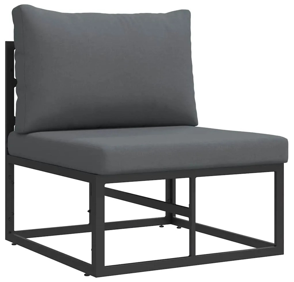 Conjunto de Sofá de Jardim 4 pcs Preto 211.5 x 141.5 x 71 cm