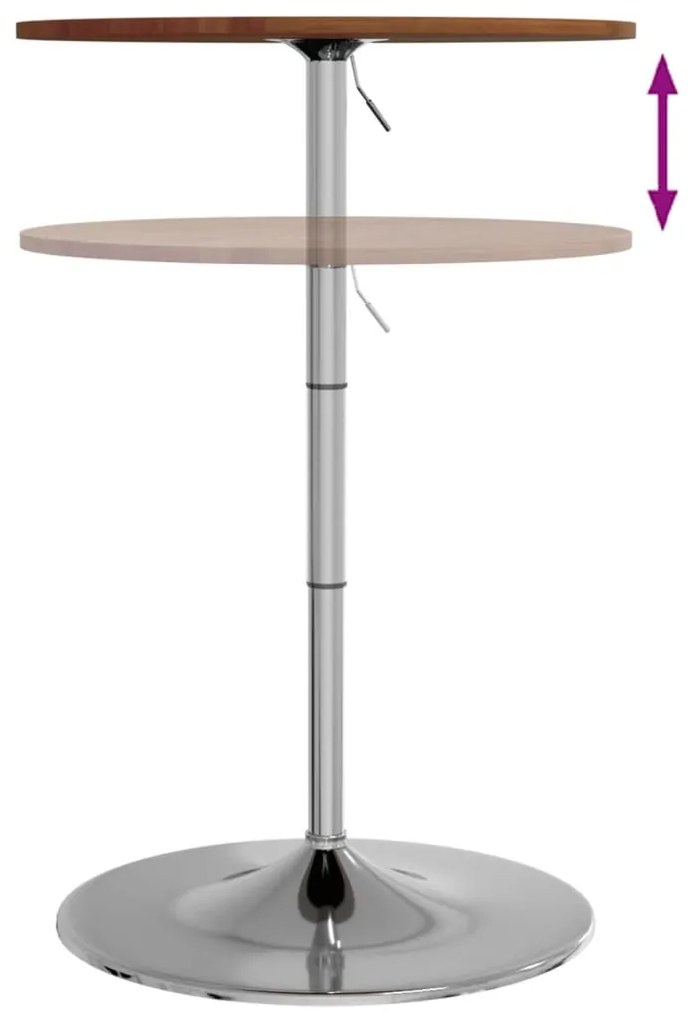 Mesa de bar Ø60x89,5 cm carvalho maciço castanho-escuro