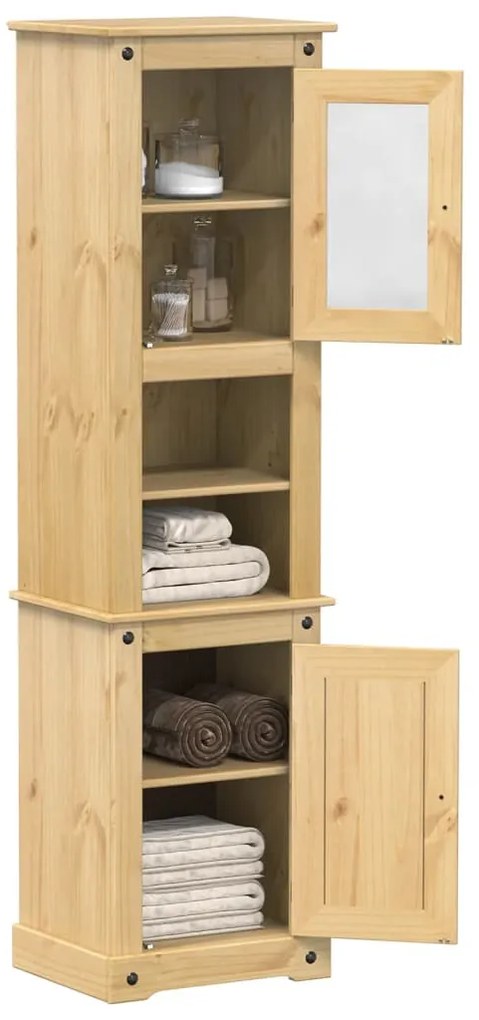 vidaXL Móvel de WC Corona 50x40x185 cm madeira de pinho maciça