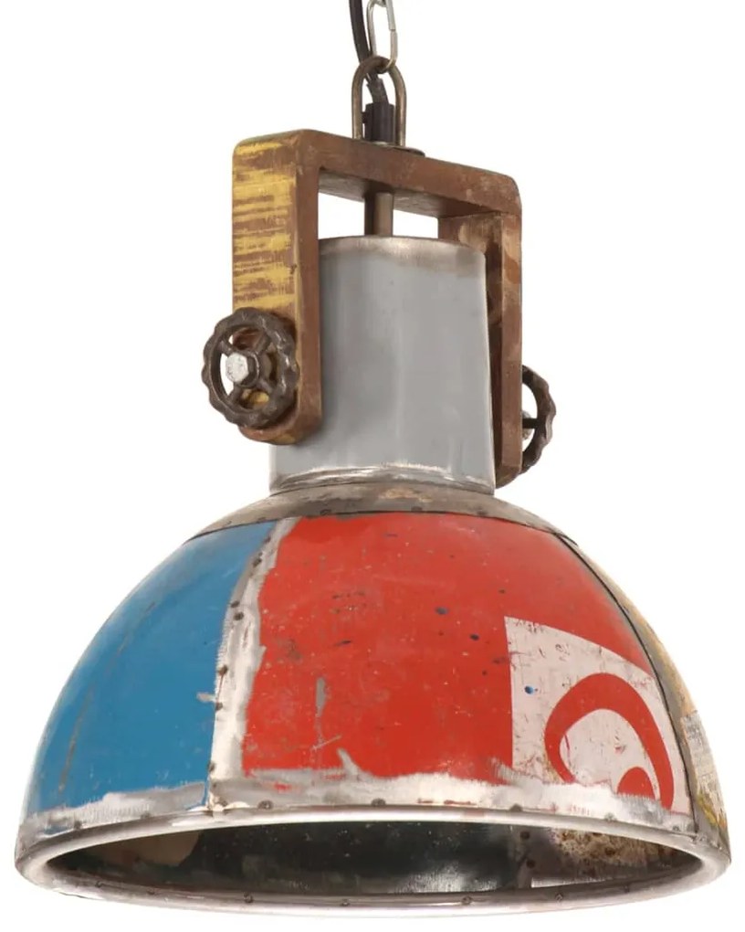 Candeeiro suspenso industrial redondo 25W 30 cm E27 multicor