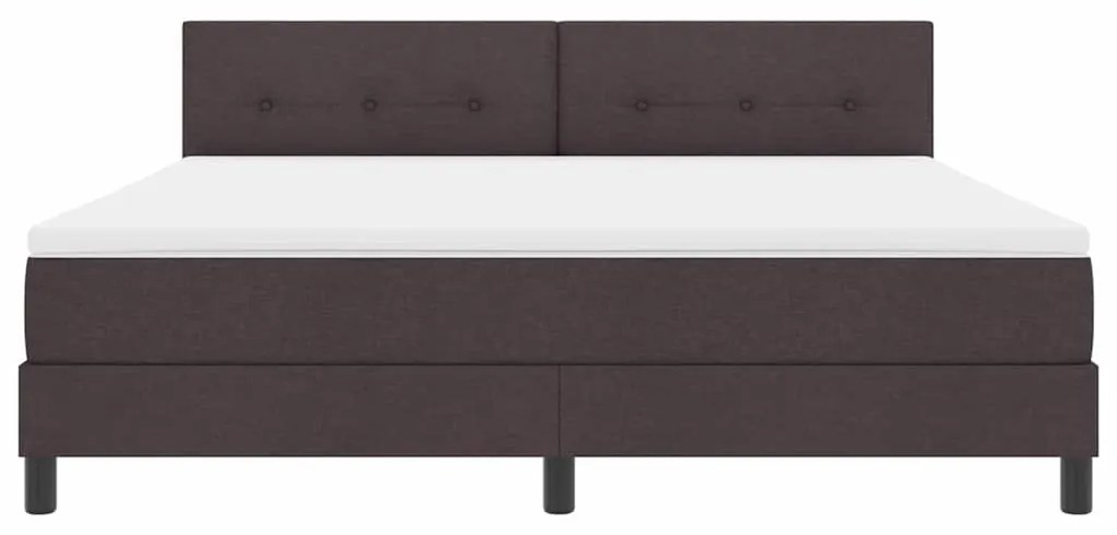 Cama Box Spring com Colchão Cinza Escuro 180x200 cm Tecido
