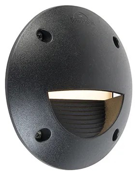 Foco de parede exterior moderno preto com LED IP65 - Leti Moderno