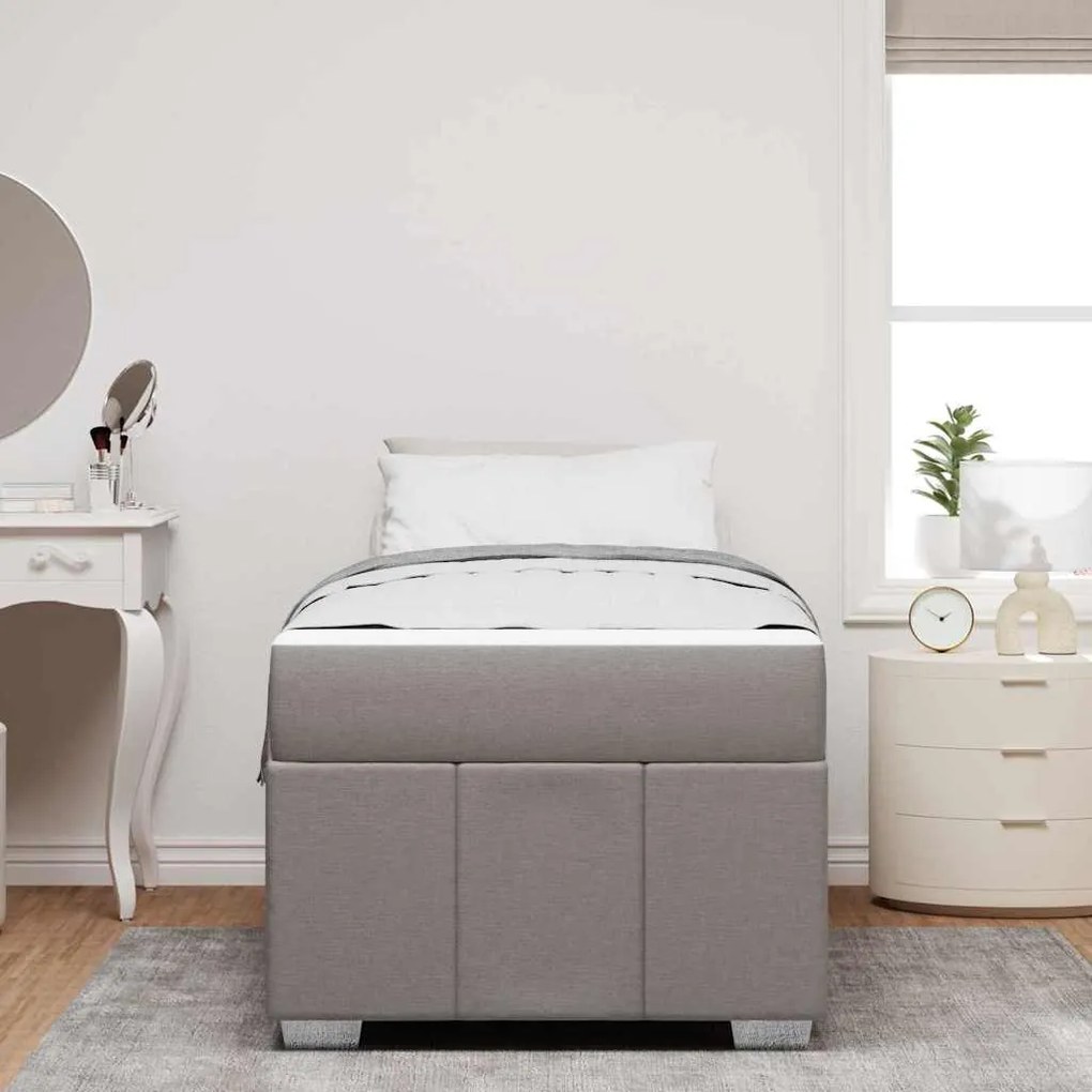 Estrutura da Cama Cinzento-acastanhado 90 x 190 cm tecido