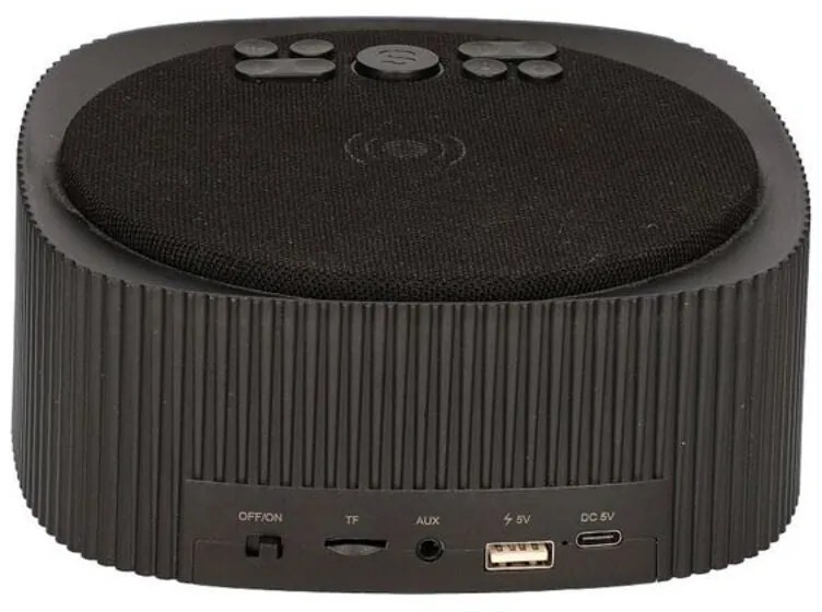 Rádio Despertador com Carregador sem Fios KSIX TP-8427542105581_BXCQI12N_Vendor Bluetooth 10W Preto